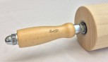 Teigroller Wellholz– Nudelrolle - Rollholz mit Holzgriffen 400 mm ( 2 Stück )